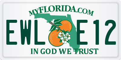FL license plate EWLE12