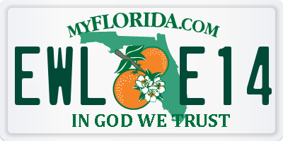 FL license plate EWLE14