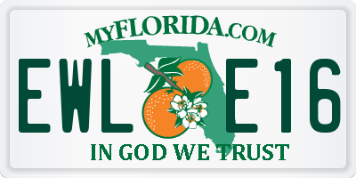 FL license plate EWLE16