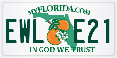 FL license plate EWLE21