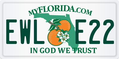 FL license plate EWLE22