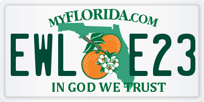 FL license plate EWLE23