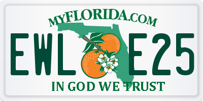 FL license plate EWLE25