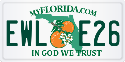FL license plate EWLE26