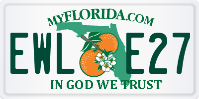 FL license plate EWLE27