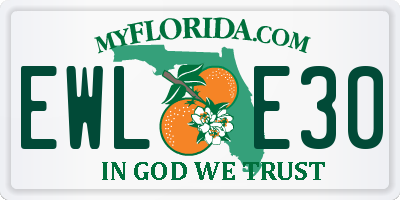 FL license plate EWLE30