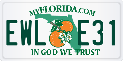 FL license plate EWLE31