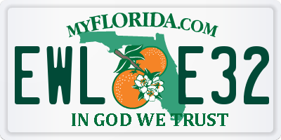 FL license plate EWLE32