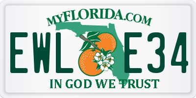 FL license plate EWLE34