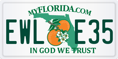 FL license plate EWLE35