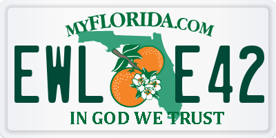 FL license plate EWLE42