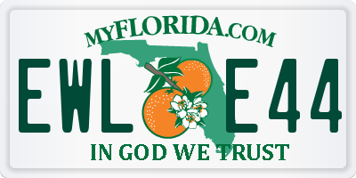 FL license plate EWLE44