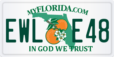 FL license plate EWLE48