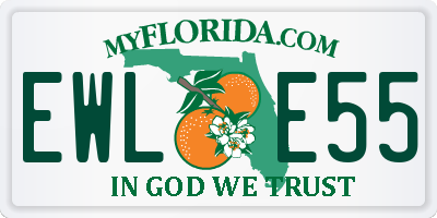 FL license plate EWLE55