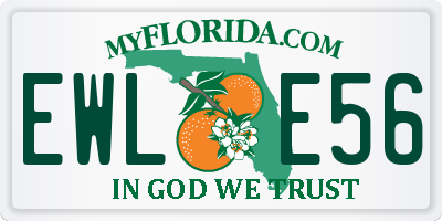 FL license plate EWLE56