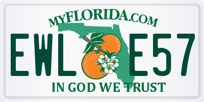 FL license plate EWLE57