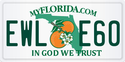 FL license plate EWLE60