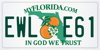 FL license plate EWLE61