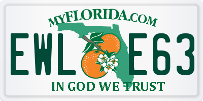 FL license plate EWLE63