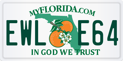 FL license plate EWLE64