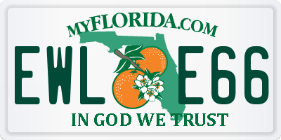 FL license plate EWLE66