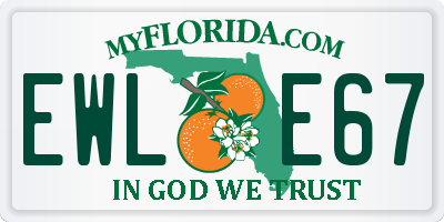 FL license plate EWLE67
