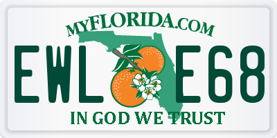 FL license plate EWLE68
