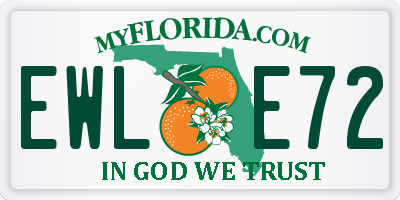 FL license plate EWLE72