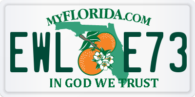 FL license plate EWLE73