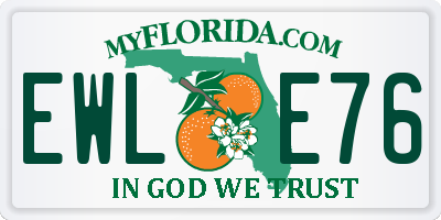 FL license plate EWLE76