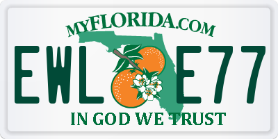 FL license plate EWLE77