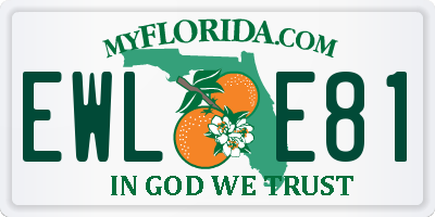 FL license plate EWLE81