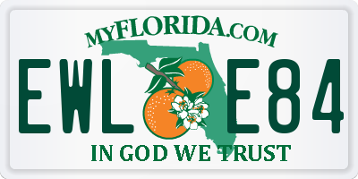 FL license plate EWLE84