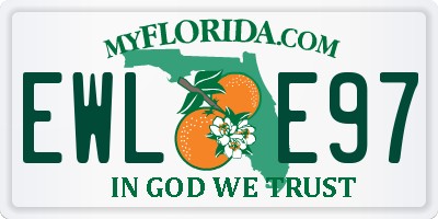 FL license plate EWLE97