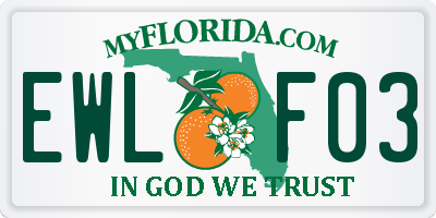 FL license plate EWLF03