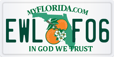 FL license plate EWLF06
