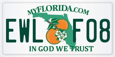 FL license plate EWLF08