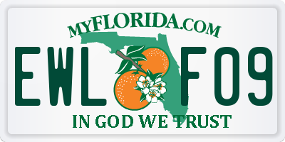 FL license plate EWLF09