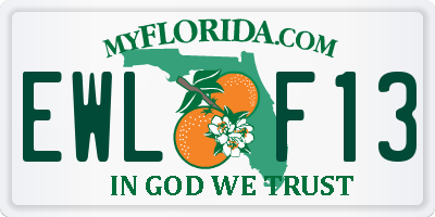 FL license plate EWLF13
