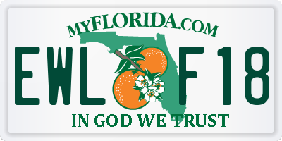 FL license plate EWLF18