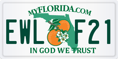 FL license plate EWLF21