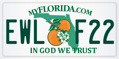 FL license plate EWLF22