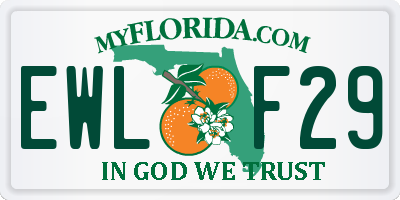 FL license plate EWLF29