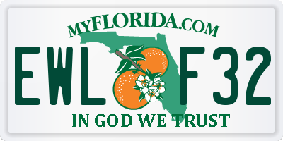 FL license plate EWLF32