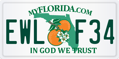FL license plate EWLF34