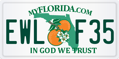 FL license plate EWLF35