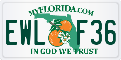 FL license plate EWLF36