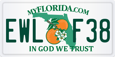 FL license plate EWLF38