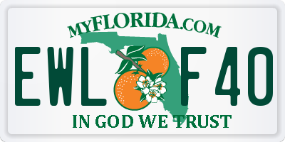 FL license plate EWLF40