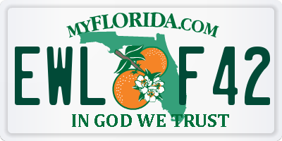FL license plate EWLF42